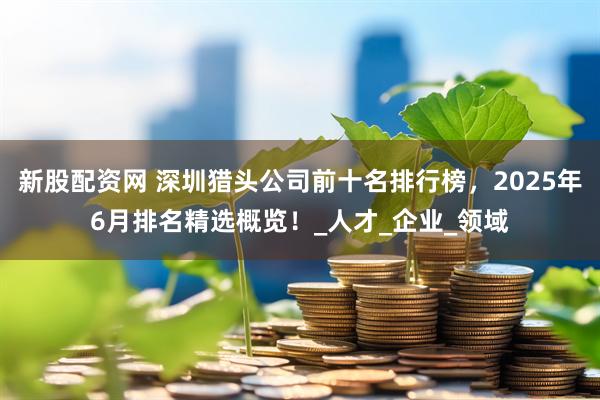 新股配资网 深圳猎头公司前十名排行榜，2025年6月排名精选概览！_人才_企业_领域