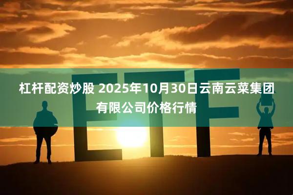 杠杆配资炒股 2025年10月30日云南云菜集团有限公司价格行情
